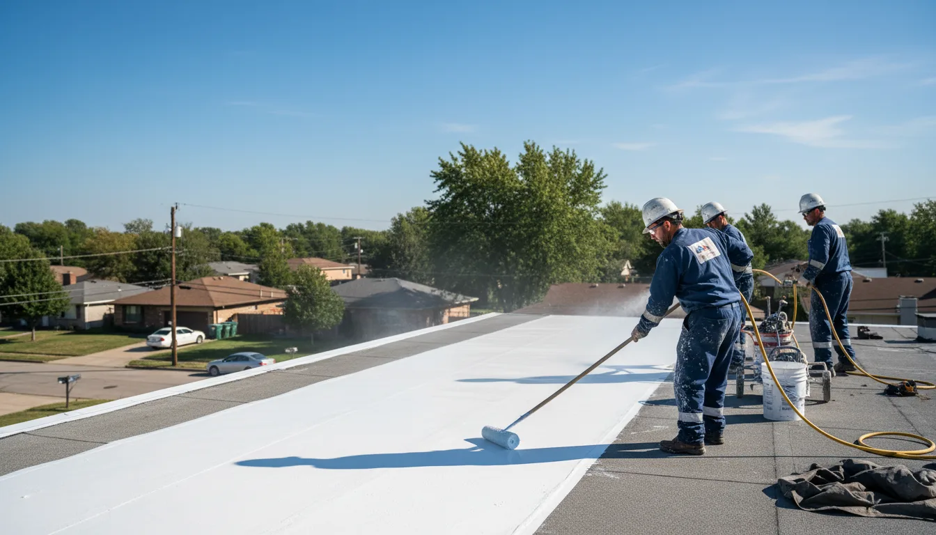 Commercial roof coating in Wrentham, MA near me
